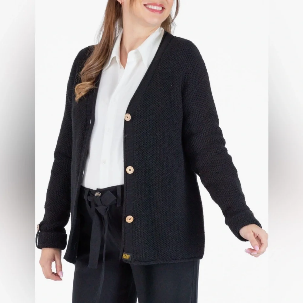 Cache Coeur Black Maternity Cardigan - Picture 1 of 4